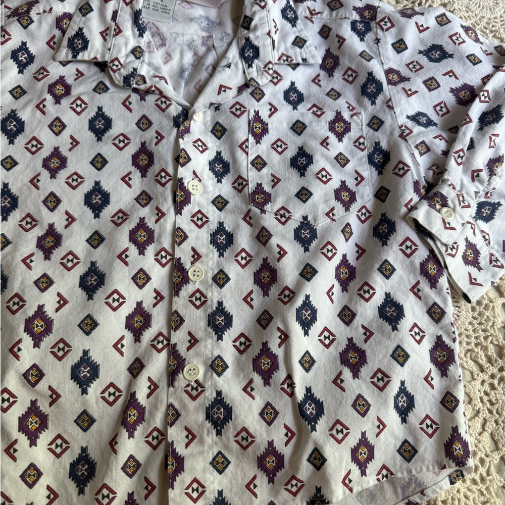 Vintage Honors Boys Printed Button Down - Picture 3 of 3
